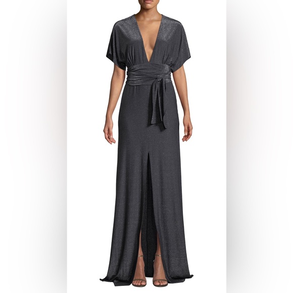 Halston Heritage Metallic Jersey Kimono Gown special occasion - Picture 2 of 11